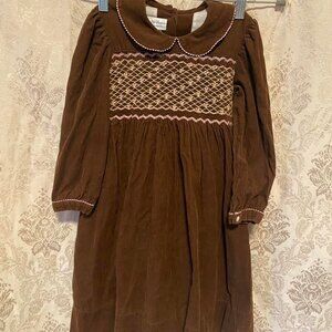 Girl's corduroy cottagecore dress
